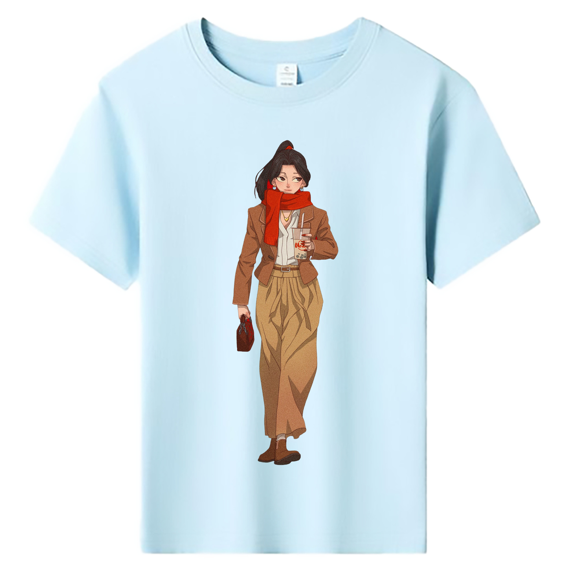 （画像用） Ne Zha 2 ナタ 魔童の大暴れ 綿100％キッズTシャツ（フロントプリント）